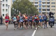 Racers competing during the 34th Frankfurt Marathon on 25 October 2015. (Photo by Horacio Villalobos/Corbis via Getty Images)
